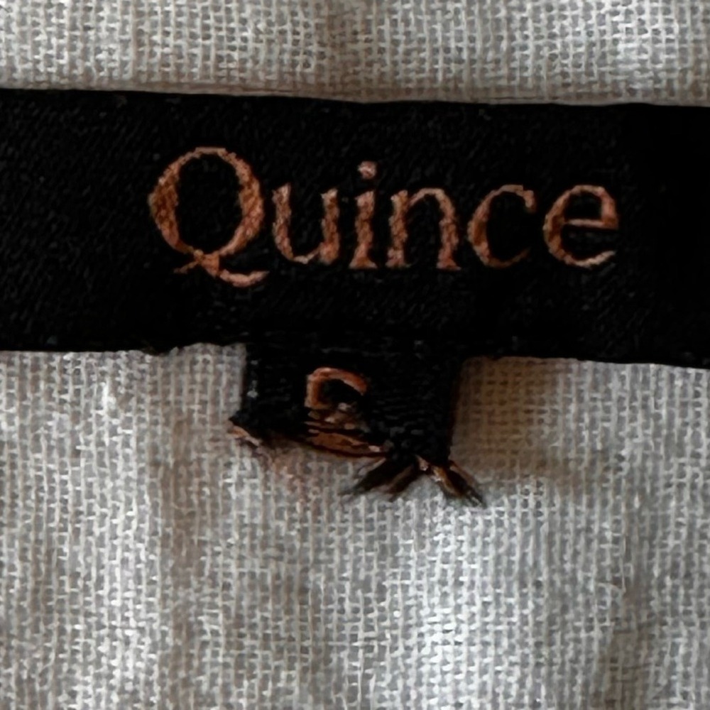 Quince NWOT SZ XSM white flax linen cotton swing dress‎ mini - Picture 8 of 16